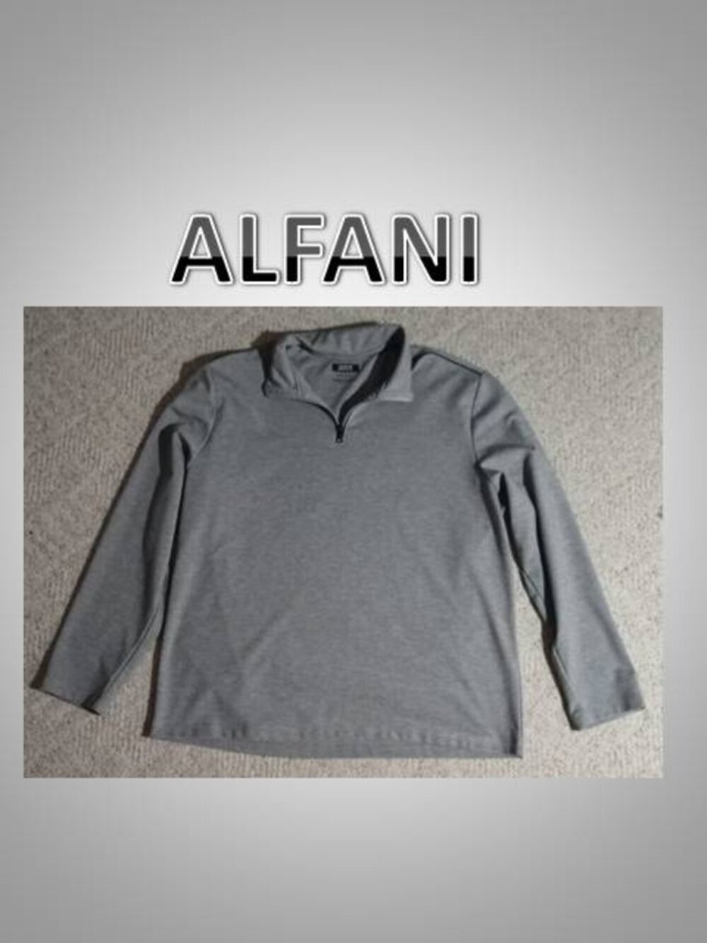 Alfani quarter zip men's shirt size XXL